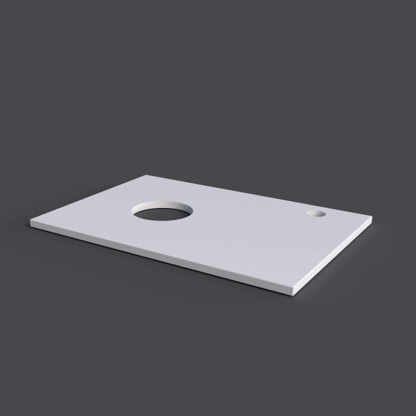 Столешница для ванной под раковину Grossman МДФ ФЛАЙ-70 см белая